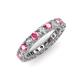 3 - Ellen 3.00 mm Pink Tourmaline and Lab Grown Diamond Eternity Band 