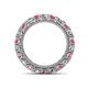 4 - Ellen 3.00 mm Pink Tourmaline and Lab Grown Diamond Eternity Band 