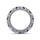 4 - Ellen 3.00 mm Iolite and Lab Grown Diamond Eternity Band 
