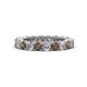 1 - Ellen 3.00 mm Smoky Quartz and Lab Grown Diamond Eternity Band 