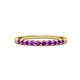 2 - Clara 2.40 mm Amethyst 10 Stone Wedding Band 