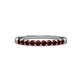 2 - Clara 2.40 mm Red Garnet 10 Stone Wedding Band 