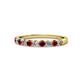 1 - Clara 2.70 mm Ruby and Lab Grown Diamond 10 Stone Wedding Band 