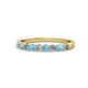 1 - Clara 2.70 mm Blue Topaz and Lab Grown Diamond 10 Stone Wedding Band 
