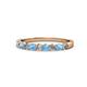 1 - Clara 2.70 mm Blue Topaz and Lab Grown Diamond 10 Stone Wedding Band 