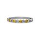 1 - Clara 2.70 mm Citrine and Lab Grown Diamond 10 Stone Wedding Band 