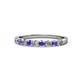 1 - Clara 2.70 mm Iolite and Lab Grown Diamond 10 Stone Wedding Band 