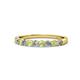1 - Clara 2.70 mm Peridot and Lab Grown Diamond 10 Stone Wedding Band 