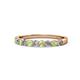 1 - Clara 2.70 mm Peridot and Lab Grown Diamond 10 Stone Wedding Band 