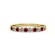 2 - Clara 2.70 mm Ruby and Lab Grown Diamond 10 Stone Wedding Band 