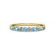 2 - Clara 2.70 mm Blue Topaz and Lab Grown Diamond 10 Stone Wedding Band 