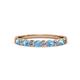 2 - Clara 2.70 mm Blue Topaz and Lab Grown Diamond 10 Stone Wedding Band 