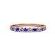 2 - Clara 2.70 mm Iolite and Lab Grown Diamond 10 Stone Wedding Band 