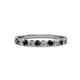 2 - Clara 2.70 mm Black Diamond and Lab Grown Diamond 10 Stone Wedding Band 