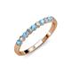3 - Clara 2.70 mm Blue Topaz and Lab Grown Diamond 10 Stone Wedding Band 