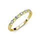 3 - Clara 2.70 mm Peridot and Lab Grown Diamond 10 Stone Wedding Band 