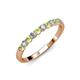 3 - Clara 2.70 mm Peridot and Lab Grown Diamond 10 Stone Wedding Band 