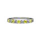 2 - Clara 2.70 mm Yellow Diamond and Lab Grown Diamond 10 Stone Wedding Band 