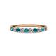 2 - Clara 2.70 mm London Blue Topaz and Lab Grown Diamond 10 Stone Wedding Band 
