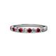 1 - Clara 2.70 mm Ruby and Lab Grown Diamond 10 Stone Wedding Band 