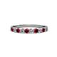 2 - Clara 2.70 mm Ruby and Lab Grown Diamond 10 Stone Wedding Band 