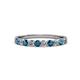 2 - Clara 2.70 mm Blue Diamond and Lab Grown Diamond 10 Stone Wedding Band 