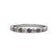 1 - Clara 2.70 mm Smoky Quartz and Lab Grown Diamond 10 Stone Wedding Band 