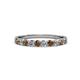 2 - Clara 2.70 mm Smoky Quartz and Lab Grown Diamond 10 Stone Wedding Band 