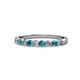 1 - Clara 2.70 mm London Blue Topaz and Lab Grown Diamond 10 Stone Wedding Band 