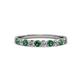 2 - Clara 2.70 mm Lab Created Alexandrite and Lab Grown Diamond 10 Stone Wedding Band 