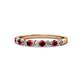 1 - Clara 2.70 mm Ruby and Lab Grown Diamond 10 Stone Wedding Band 