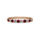 2 - Clara 2.70 mm Ruby and Lab Grown Diamond 10 Stone Wedding Band 