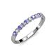 3 - Clara 2.70 mm Tanzanite and Lab Grown Diamond 10 Stone Wedding Band 