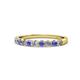 1 - Clara 2.70 mm Tanzanite and Lab Grown Diamond 10 Stone Wedding Band 