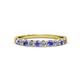 2 - Clara 2.70 mm Tanzanite and Lab Grown Diamond 10 Stone Wedding Band 