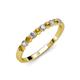3 - Clara 2.70 mm Citrine and Lab Grown Diamond 10 Stone Wedding Band 