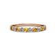 2 - Clara 2.70 mm Citrine and Lab Grown Diamond 10 Stone Wedding Band 
