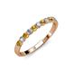 3 - Clara 2.70 mm Citrine and Lab Grown Diamond 10 Stone Wedding Band 