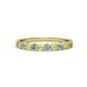 2 - Clara 2.70 mm Peridot and Lab Grown Diamond 10 Stone Wedding Band 