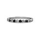 1 - Clara 2.70 mm Black Diamond and Lab Grown Diamond 10 Stone Wedding Band 