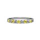 2 - Clara 2.70 mm Yellow Sapphire and Lab Grown Diamond 10 Stone Wedding Band 