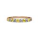 2 - Clara 2.70 mm Yellow Sapphire and Lab Grown Diamond 10 Stone Wedding Band 