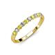 3 - Clara 2.70 mm Yellow Diamond and Lab Grown Diamond 10 Stone Wedding Band 