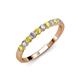 3 - Clara 2.70 mm Yellow Diamond and Lab Grown Diamond 10 Stone Wedding Band 