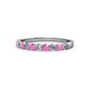 1 - Clara 2.70 mm Pink Sapphire and Lab Grown Diamond 10 Stone Wedding Band 