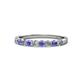 1 - Clara 2.70 mm Tanzanite and Lab Grown Diamond 10 Stone Wedding Band 