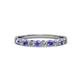 2 - Clara 2.70 mm Tanzanite and Lab Grown Diamond 10 Stone Wedding Band 