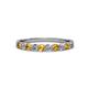 2 - Clara 2.70 mm Citrine and Lab Grown Diamond 10 Stone Wedding Band 