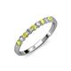 3 - Clara 2.70 mm Yellow Diamond and Lab Grown Diamond 10 Stone Wedding Band 