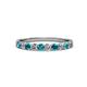 2 - Clara 2.70 mm London Blue Topaz and Lab Grown Diamond 10 Stone Wedding Band 